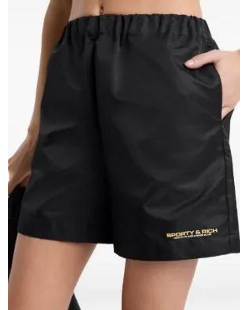 Sporty & Rich Black Bold Health Shorts
