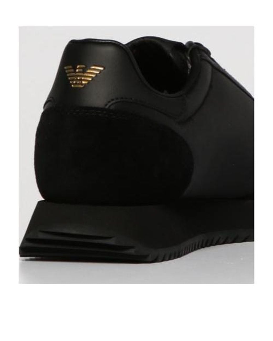 EA7 Black Vintage Logo Printed Sneakers for men