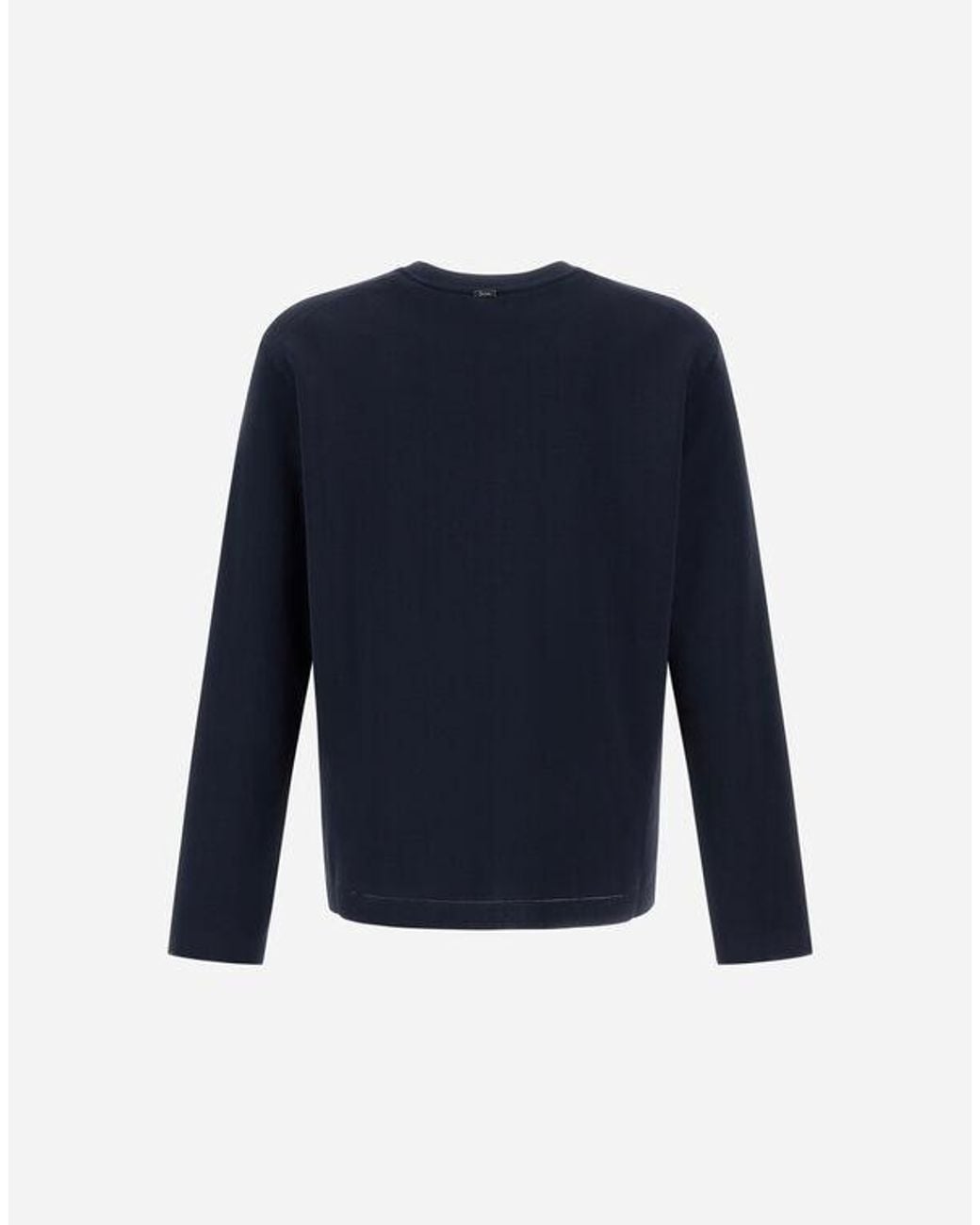 Herno Blue Long-Sleeve T-Shirt for men