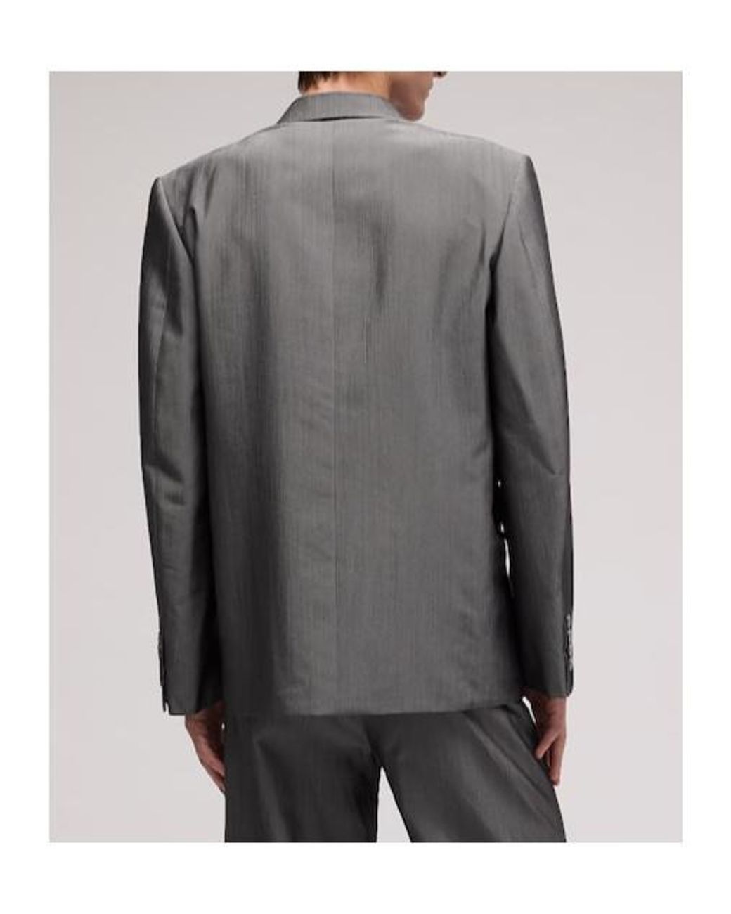 Gucci Gray Silk Merino Wool Jacket for men