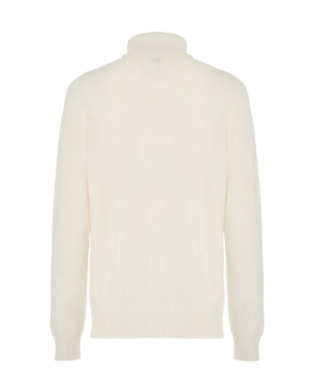 Malo White Turtleneck Straight Hem Jumper for men