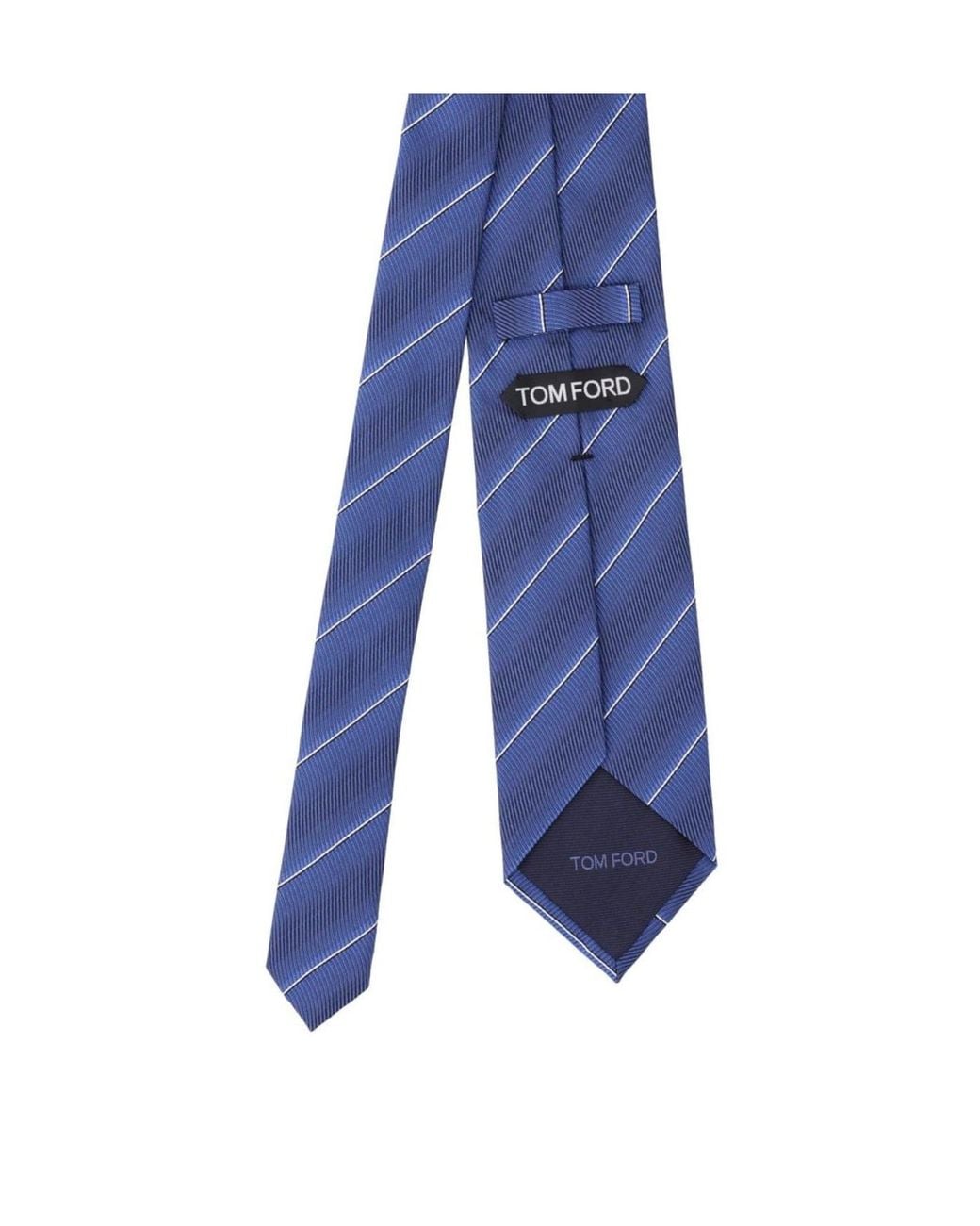 Tom Ford Blue Pointed-Tip Tie for men