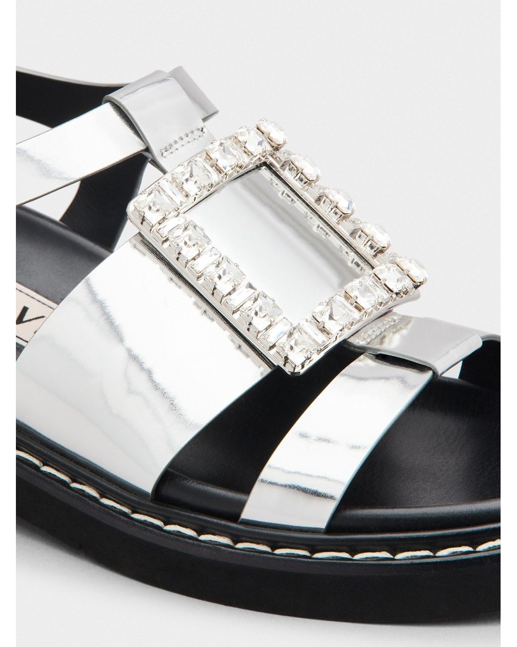 Roger Vivier Multicolor Open-Toed Round Head Sandals