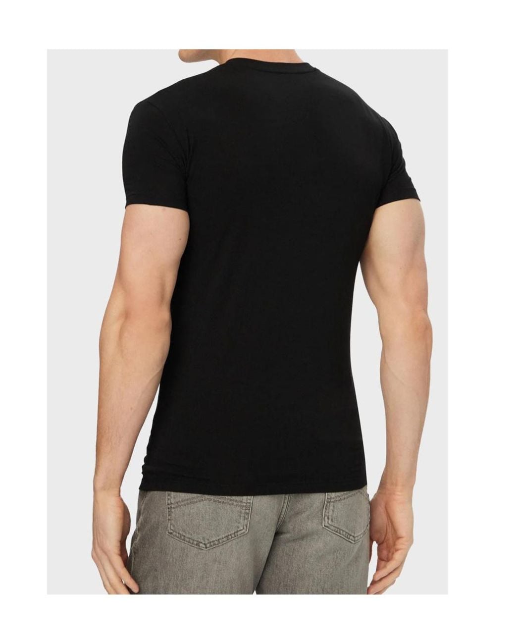 Emporio Armani Black Short-Sleeved T-Shirt for men