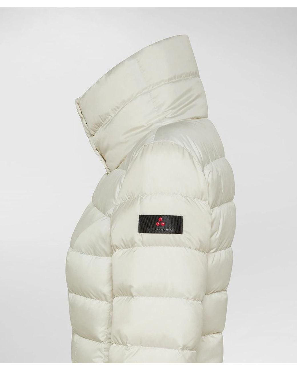 Peuterey White Sobchak Mqn High Collar Down Jacket
