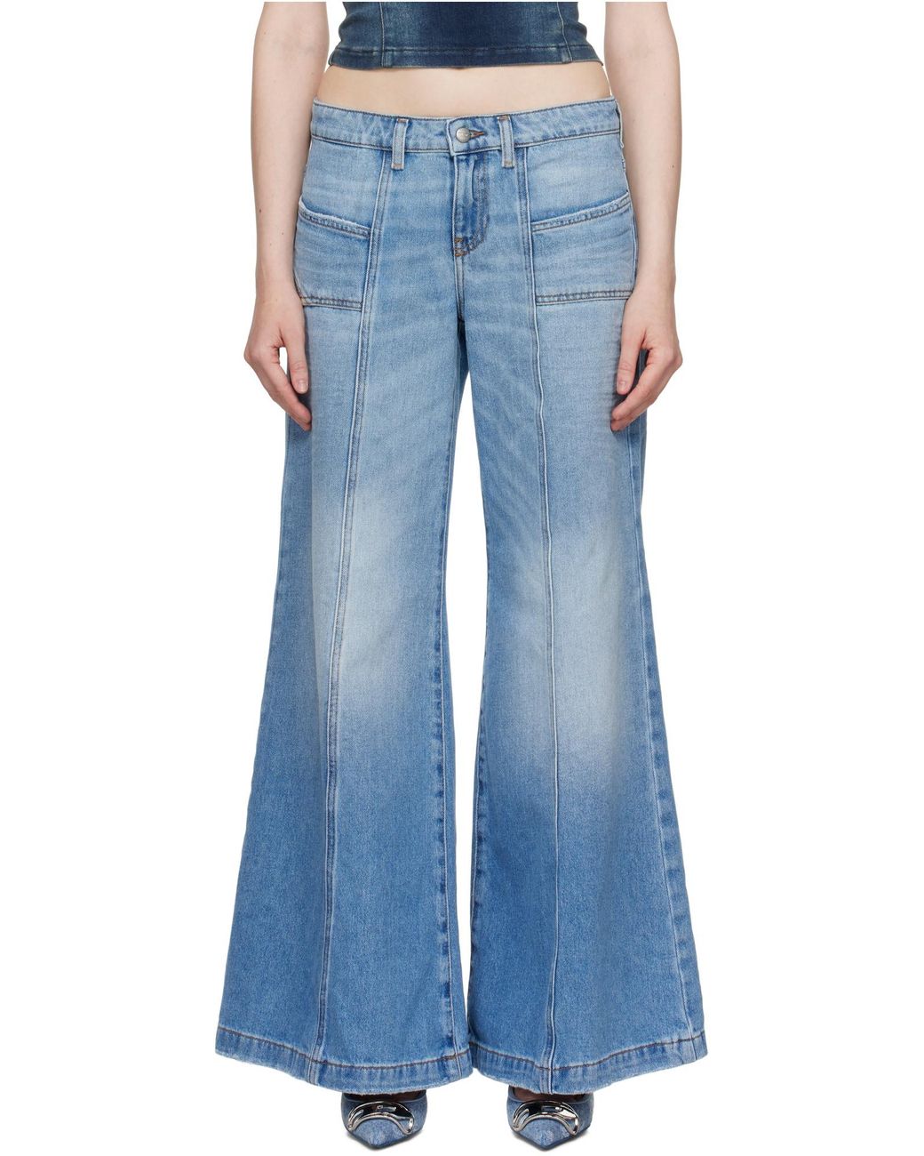 DIESEL Blue D-Akii Flared Jeans