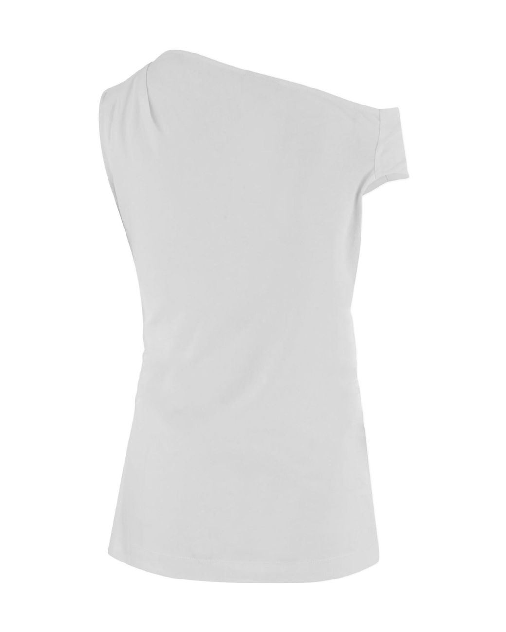 Dries Van Noten White Off-Shoulder Jersey Top