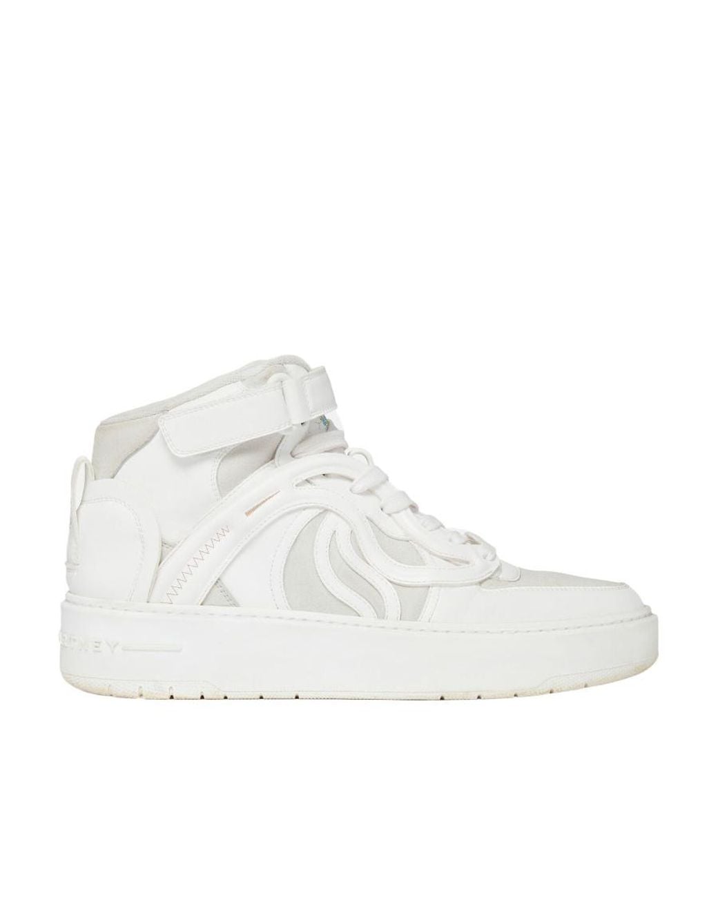 Stella McCartney White S-Wave 2 Mid-Top Sneakers