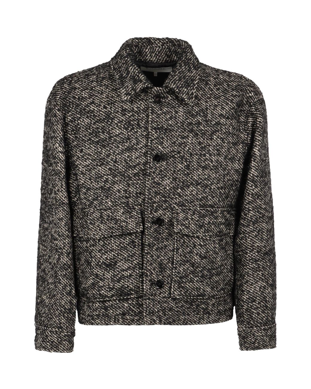 FRAME Black Tweed Trucker Jacket for men