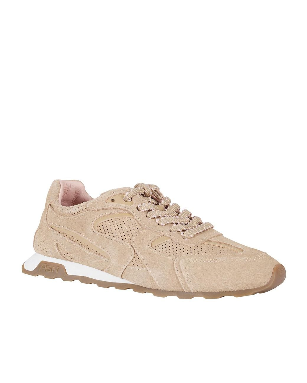 Ash Natural Lace-Up Low-Top Sneakers