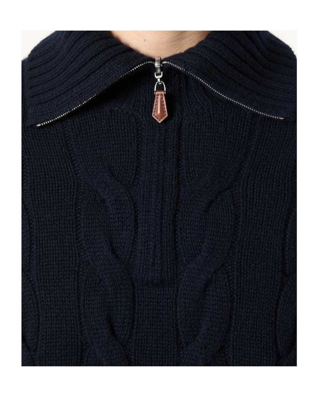 Loro Piana Blue Napier Sweater for men