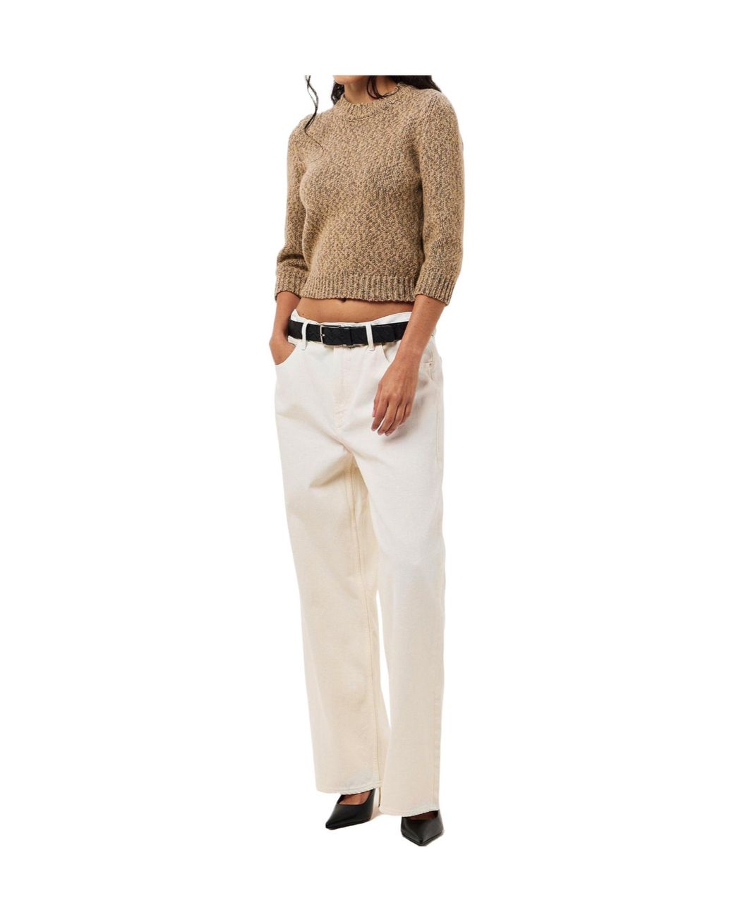 Magda Butrym Brown Crew Neck Knit Sweater