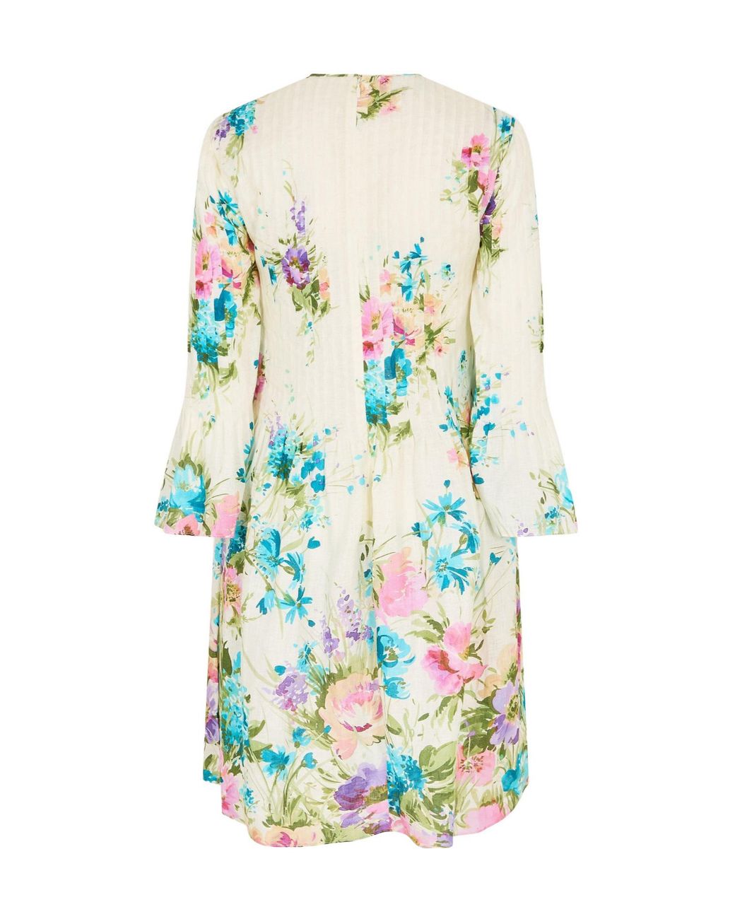 Gucci Blue Watercolorfloral Shift Mini Dress