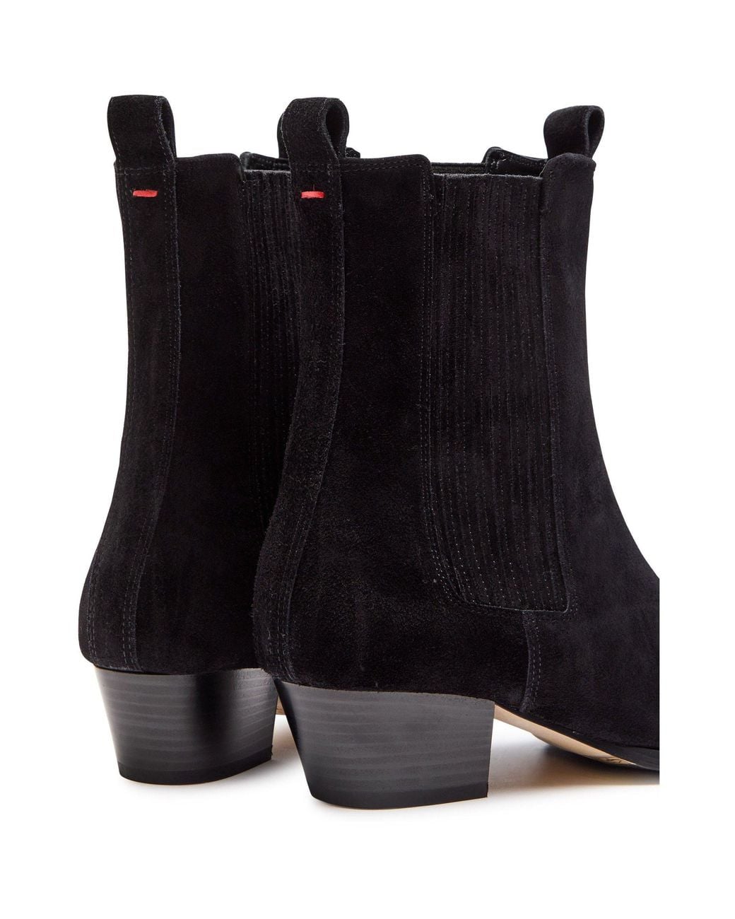 Aeyde Black Suede Ankle Boots