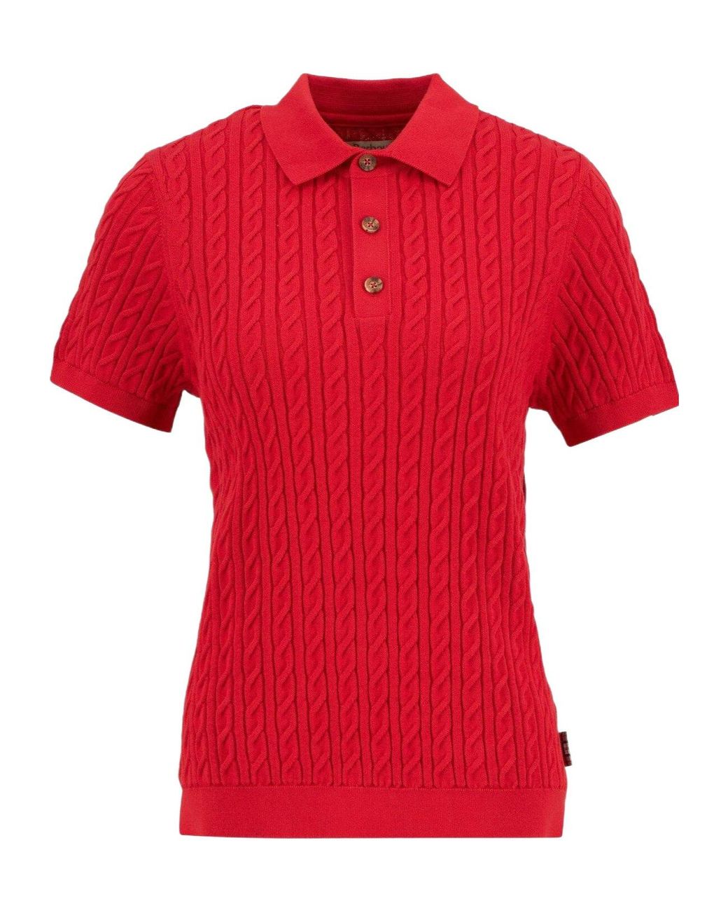 Barbour Red Short-Sleeve Sweater