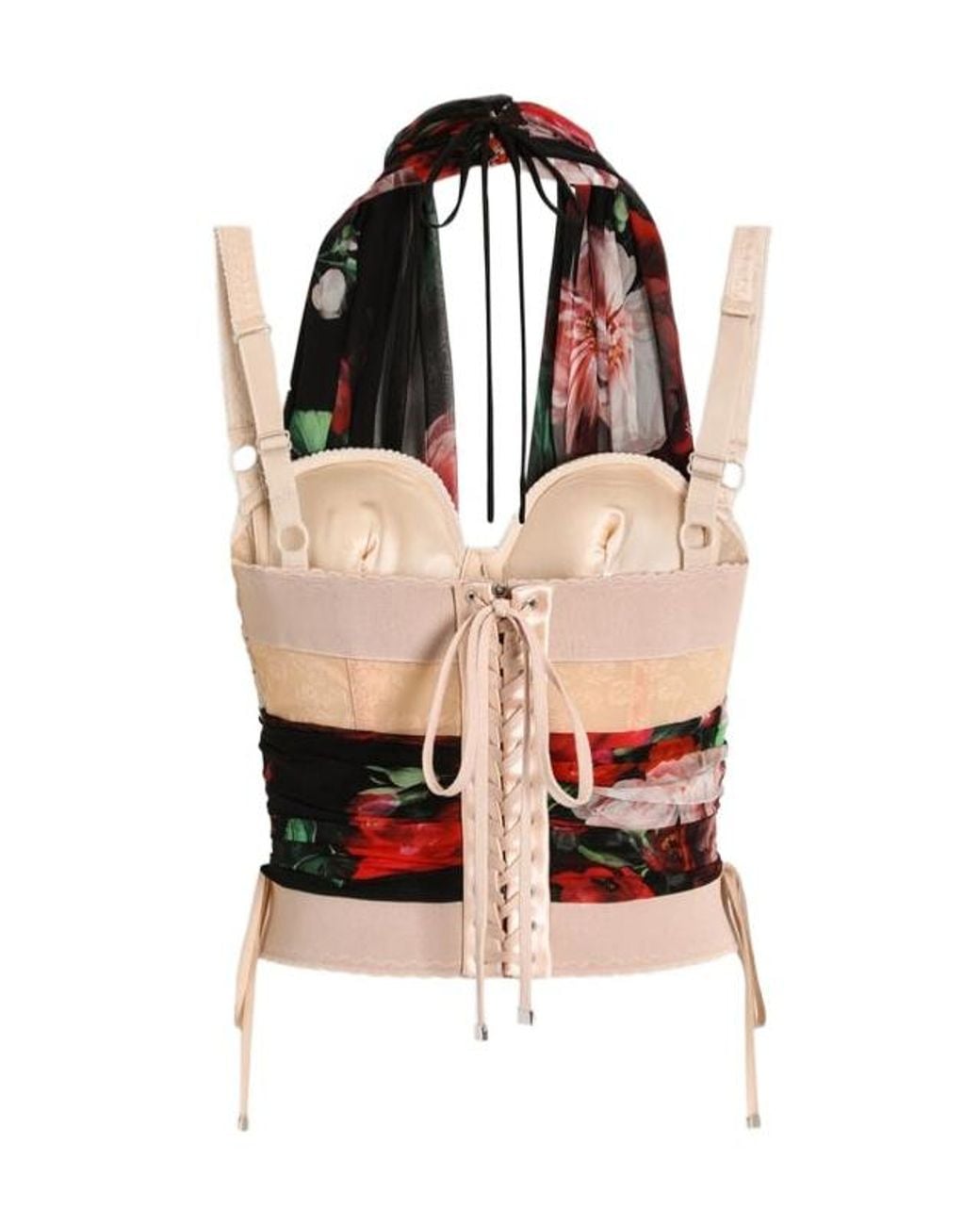 Dolce & Gabbana Red Floral-Print Top