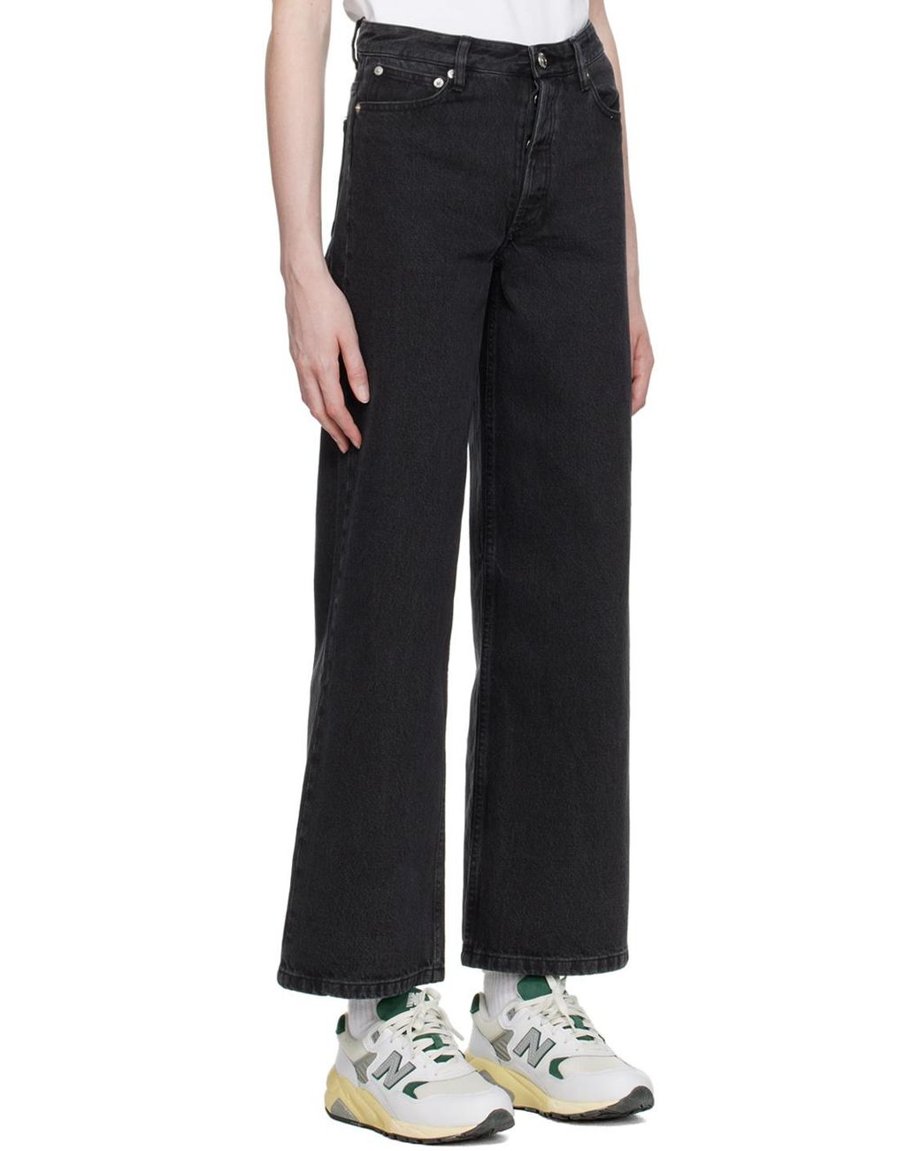 A.P.C. Gray Wide-Leg Cropped Jeans