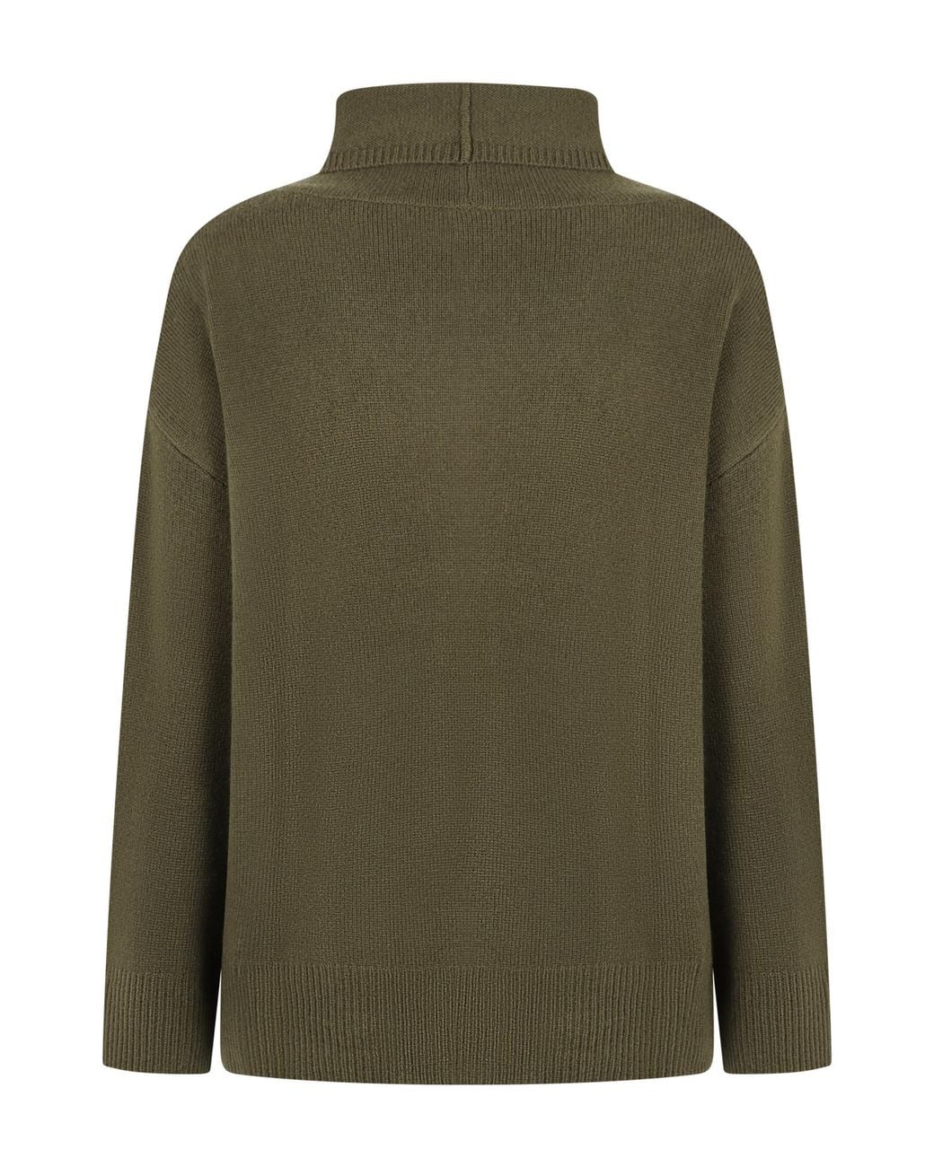 Aspesi Green Turtleneck Ribbed Knit Pullover