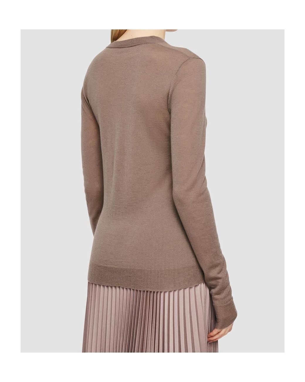 Joseph Brown Cashmere Crew-Neck Top