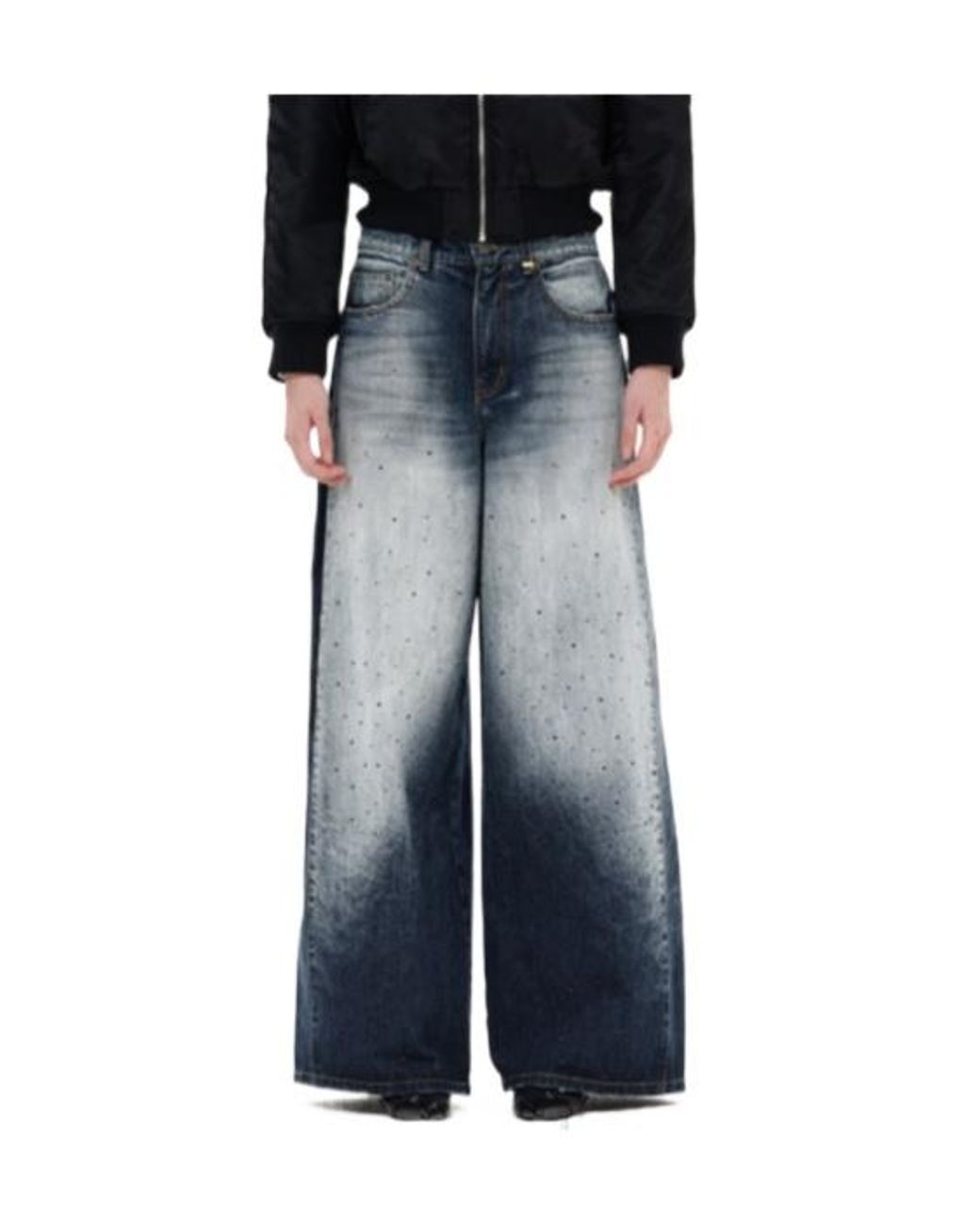 we11done Blue Belt Loops Casual Pants