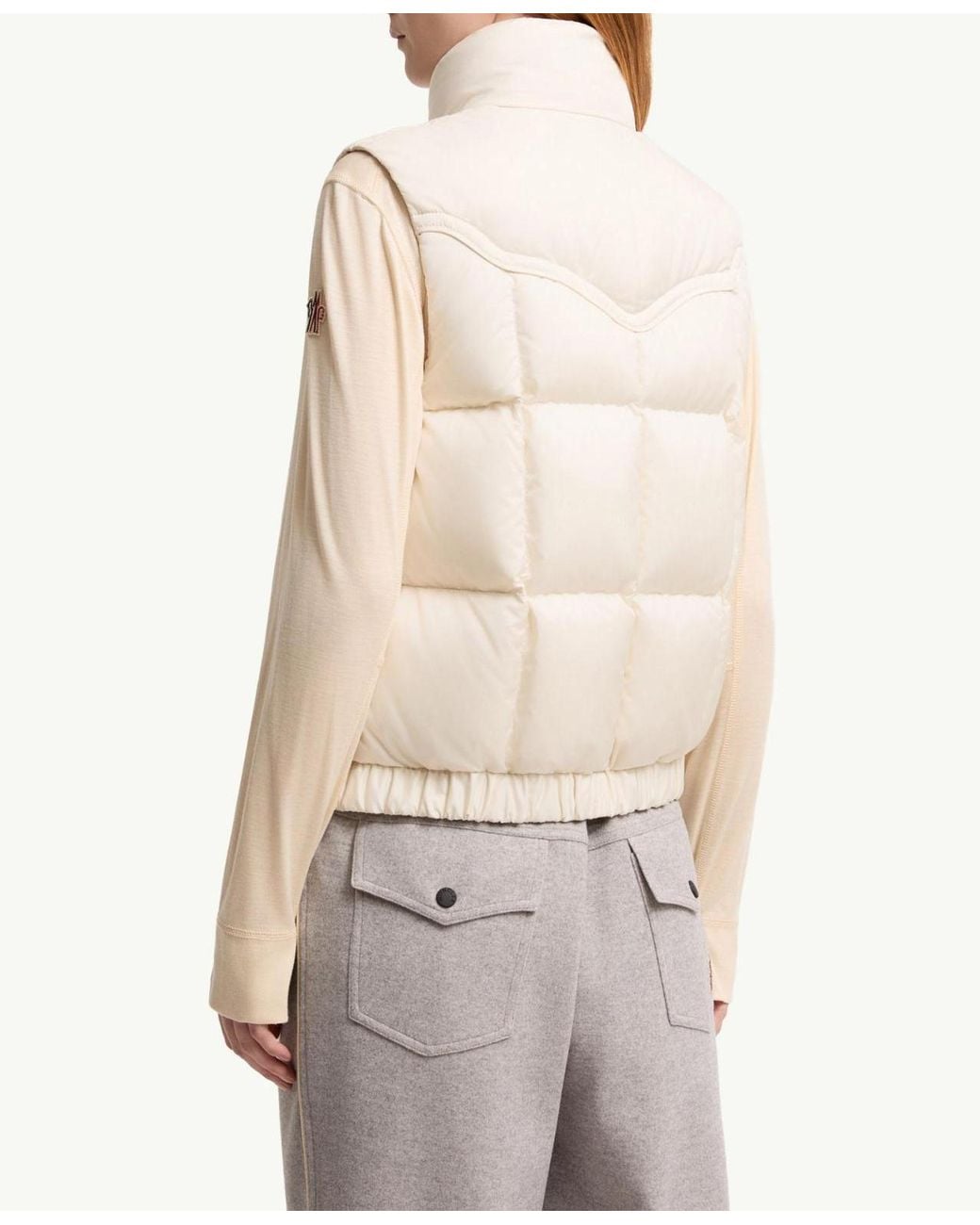 Moncler White Doucy Quilted Down Vest