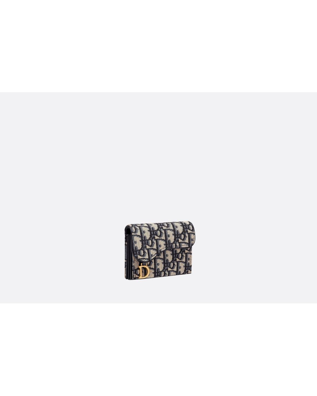 Dior Black Saddle Jasmine Gusset Card Holder