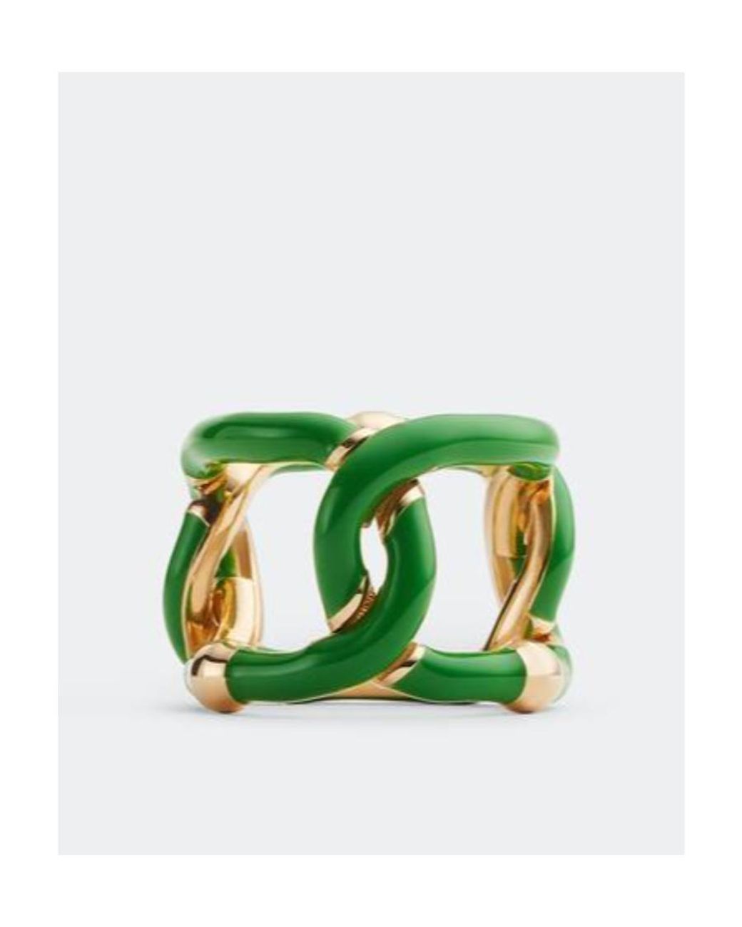 Bottega Veneta Green Two-Toned Chians Ring for men