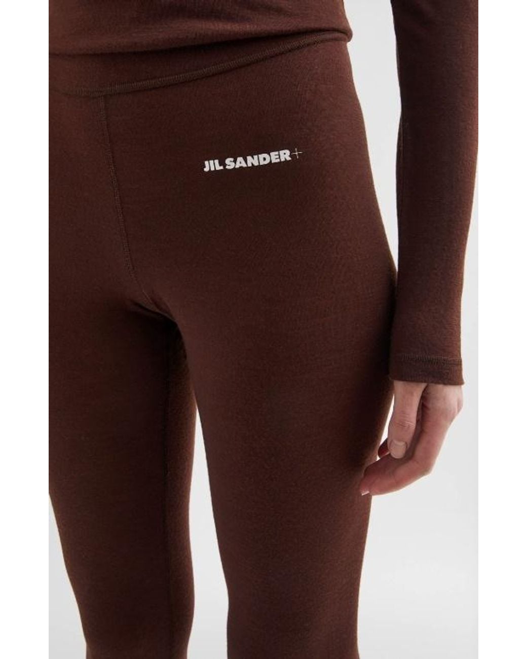 Jil Sander Brown Technical Leggings