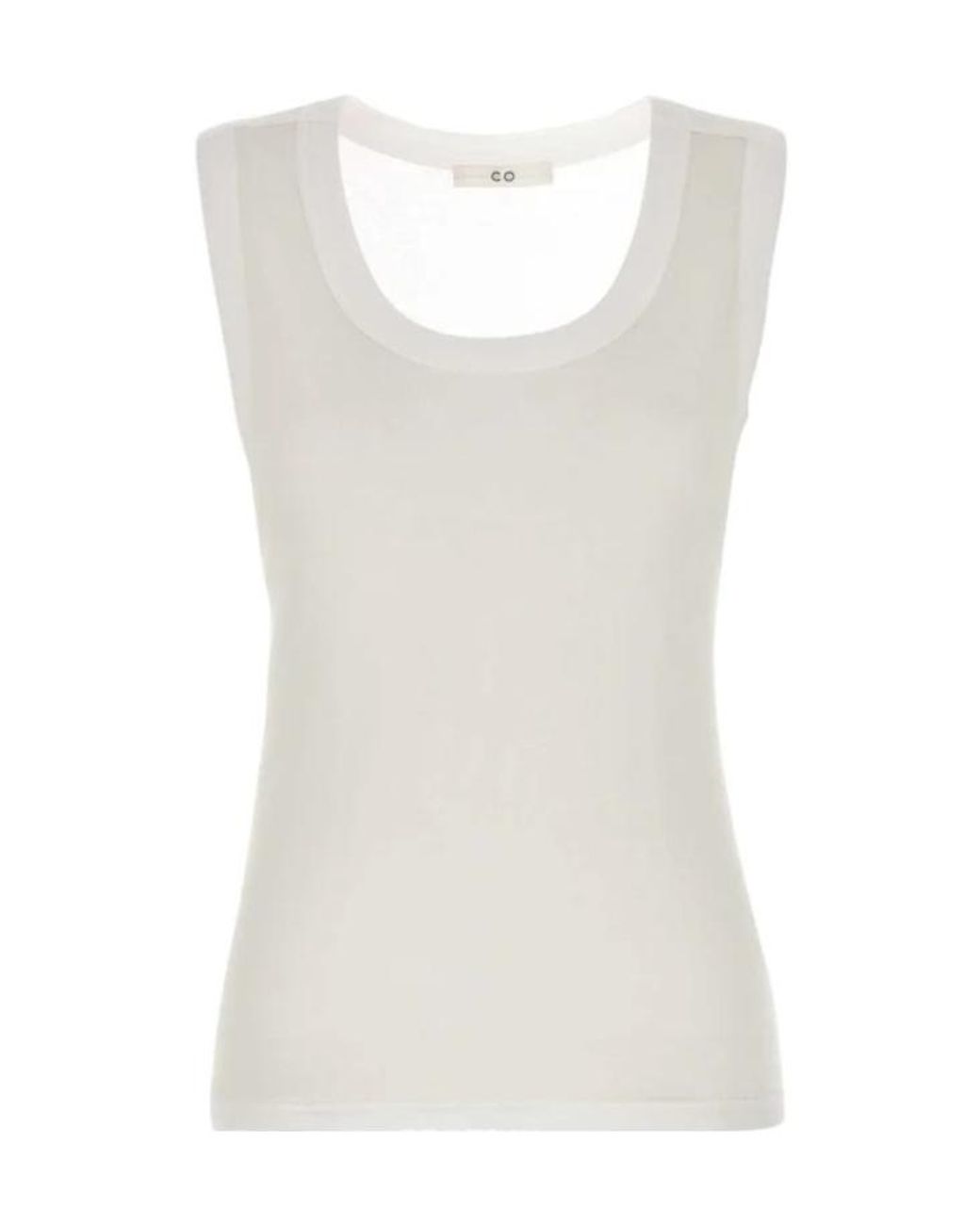 Co. White Jersey Tank Top