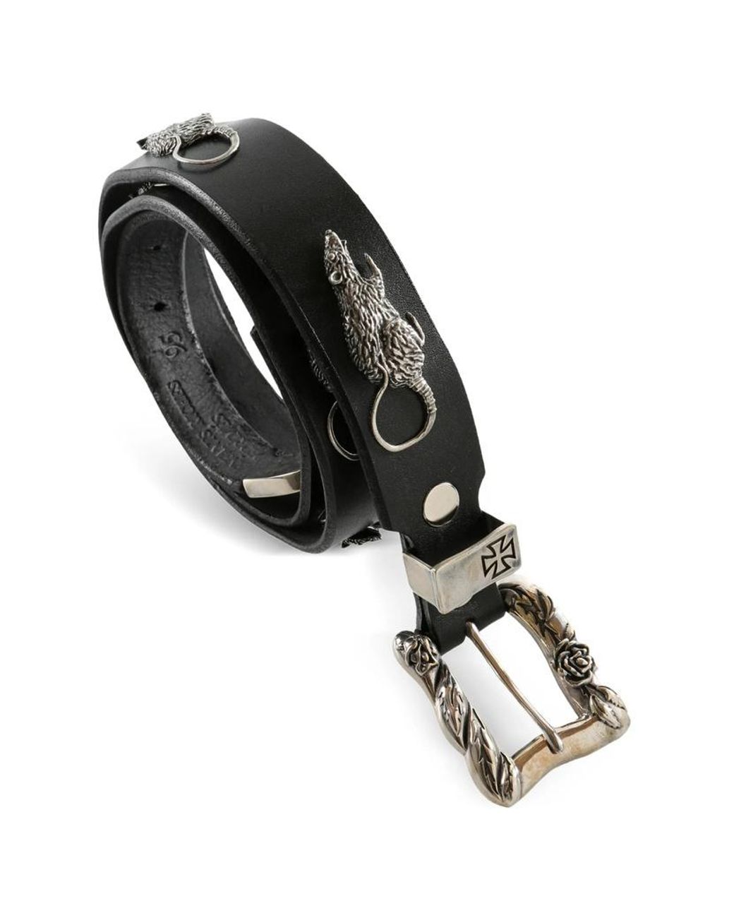Enfants Riches Deprimes Black Rat Chase Buckle Belt for men