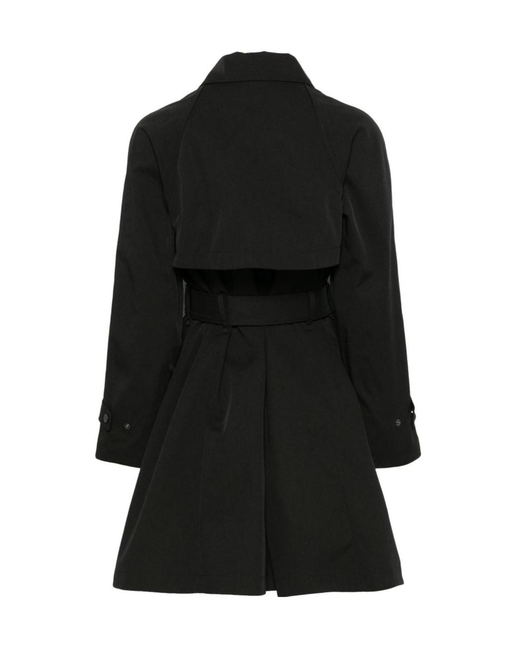 Emporio Armani Black Twill Trench Coat