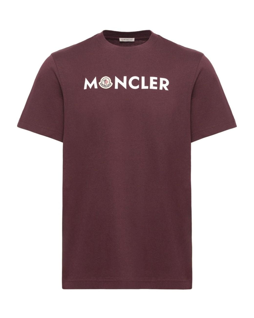 Moncler Purple Logo Patch Crewneck T-Shirt for men