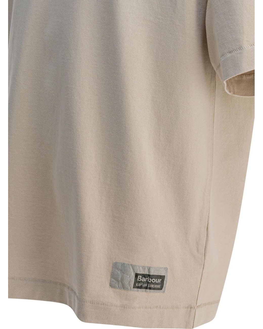 Barbour White Oversized Short Sleeve T-Shirt for men