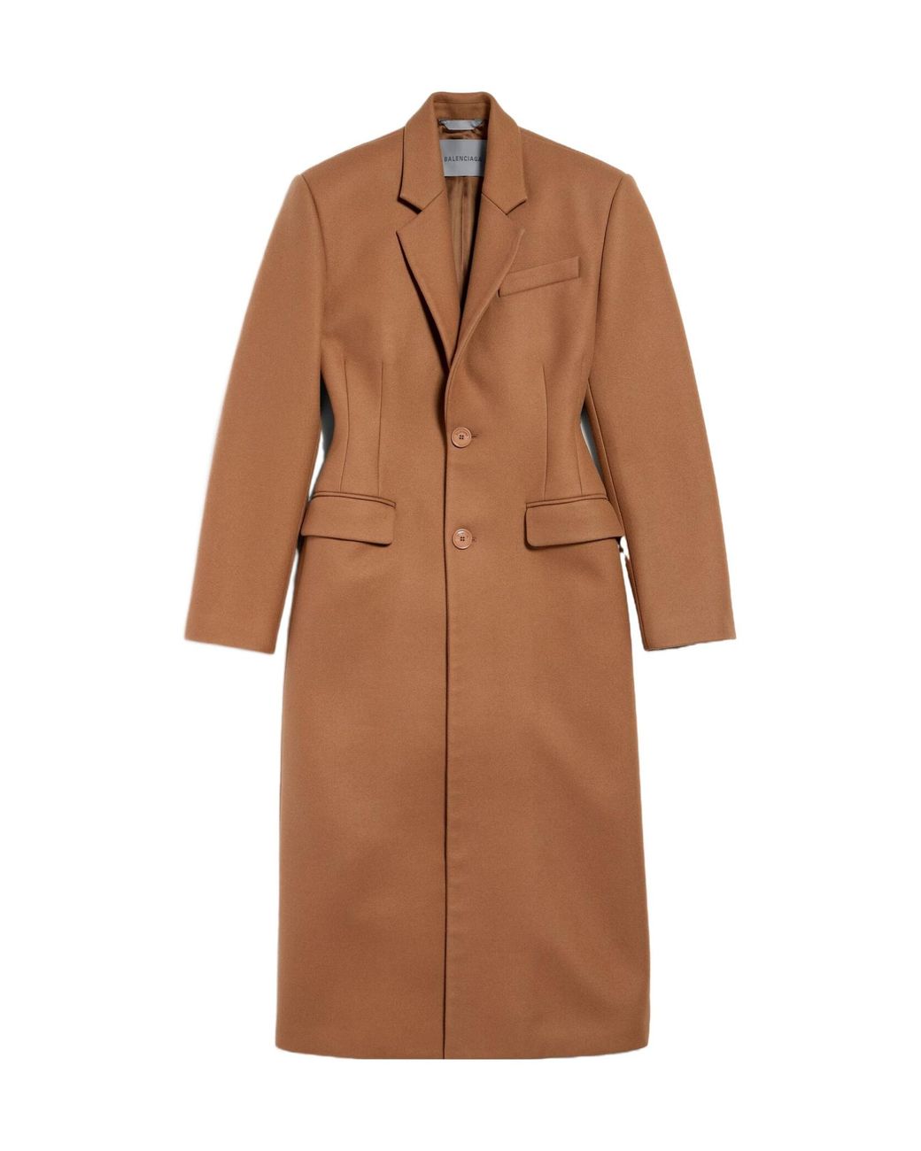 Balenciaga Brown Sb Single-Breasted Coat