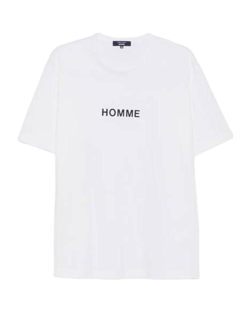 Comme des Garçons White Homme Logo-Print T-Shirt for men