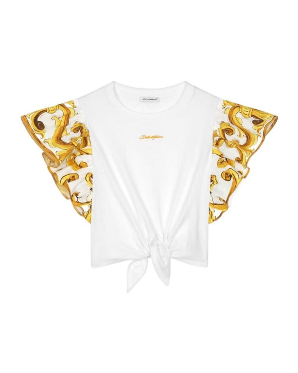 Dolce & Gabbana Metallic Sleeve-Printed T-Shirt for men