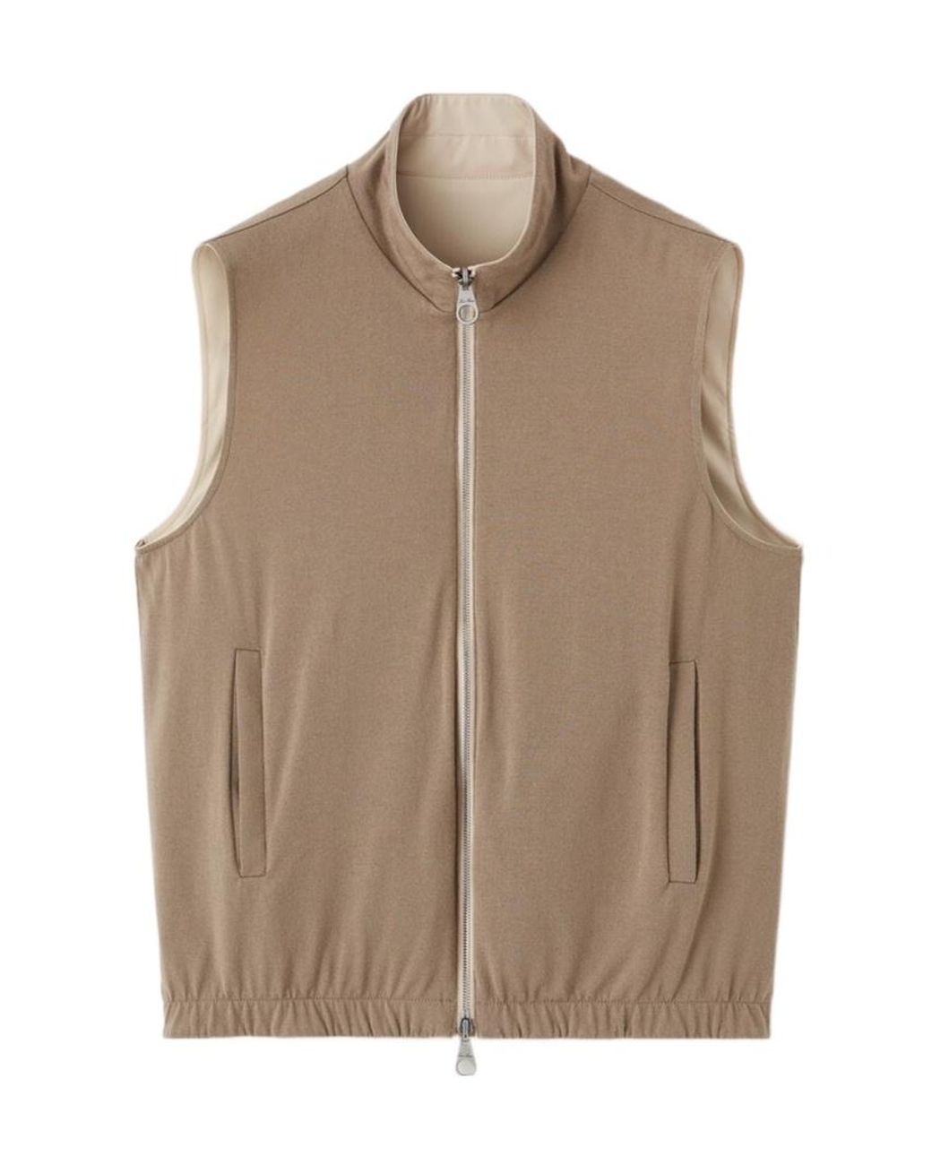 Loro Piana Natural Zipped Reversible Gilet for men