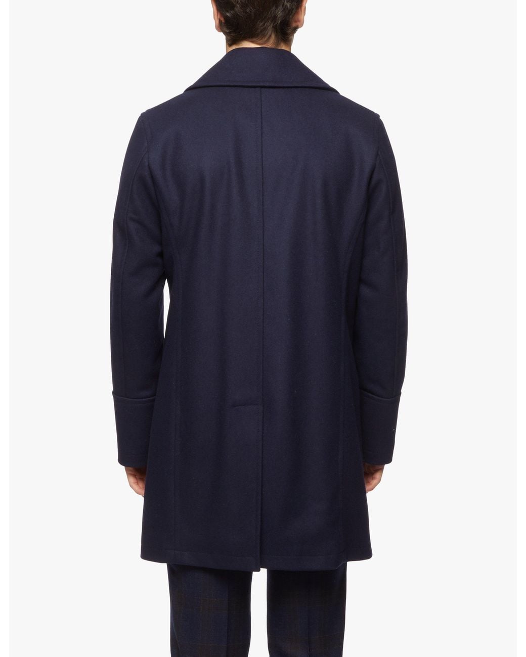 Sealup Blue Genova Wool Pea Coat for men