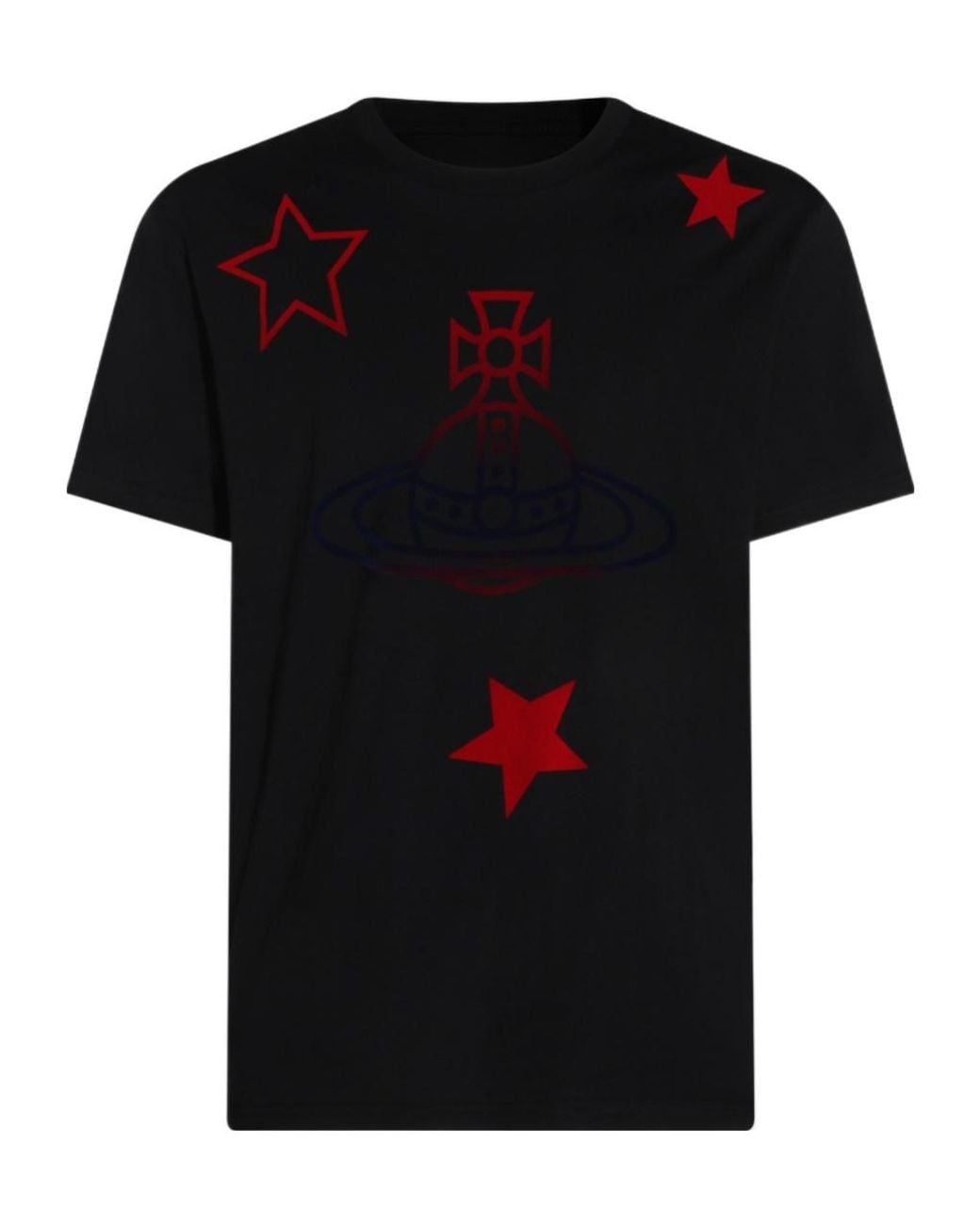 Vivienne Westwood Black Orb Stars Oversized T-Shirt for men