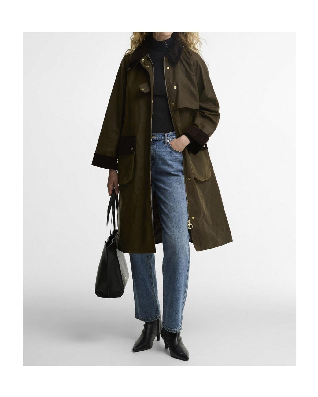 Barbour Brown Corduroy Collar Field Coat