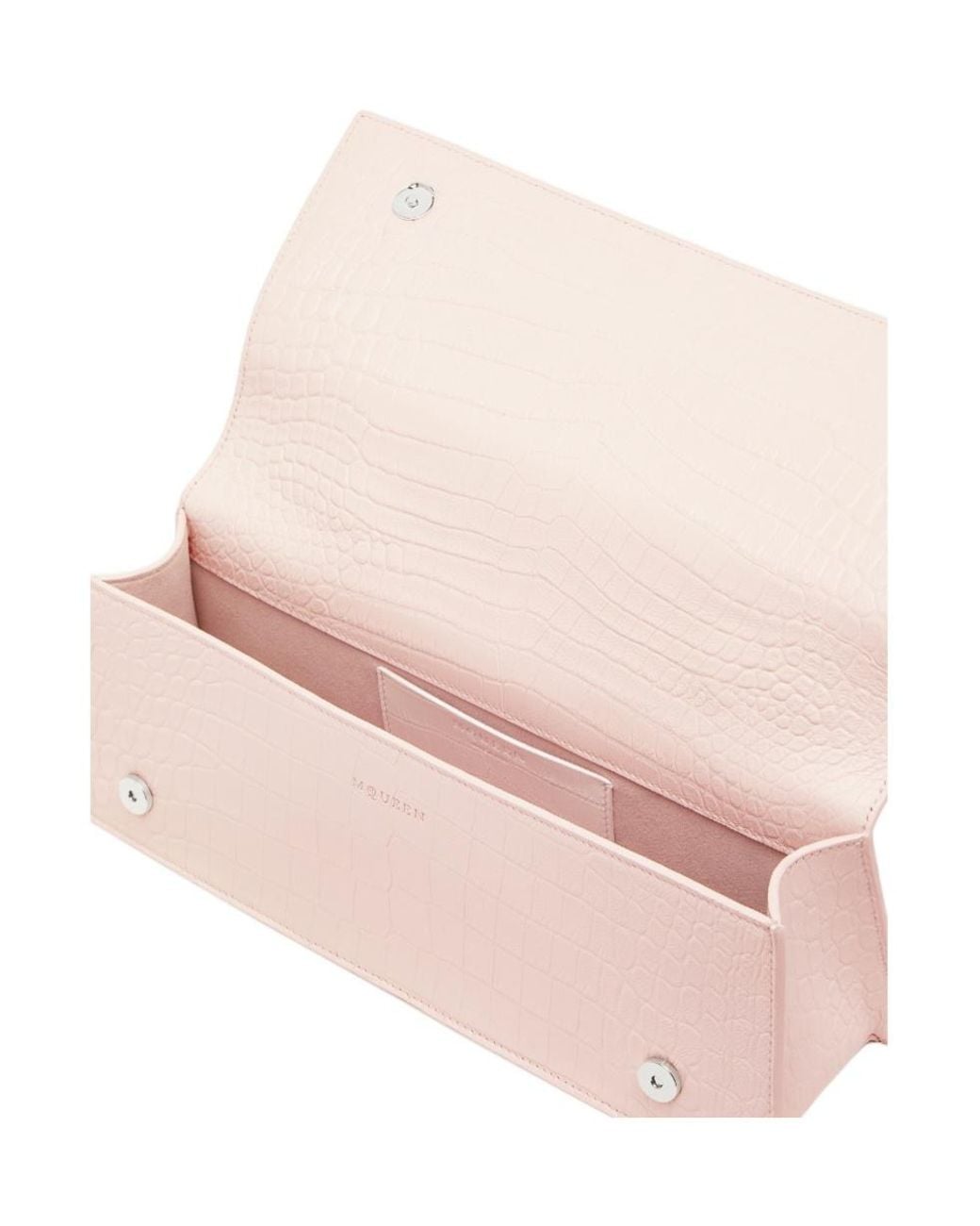 McQueen Pink Jewelled Embossed Shoulder Bag