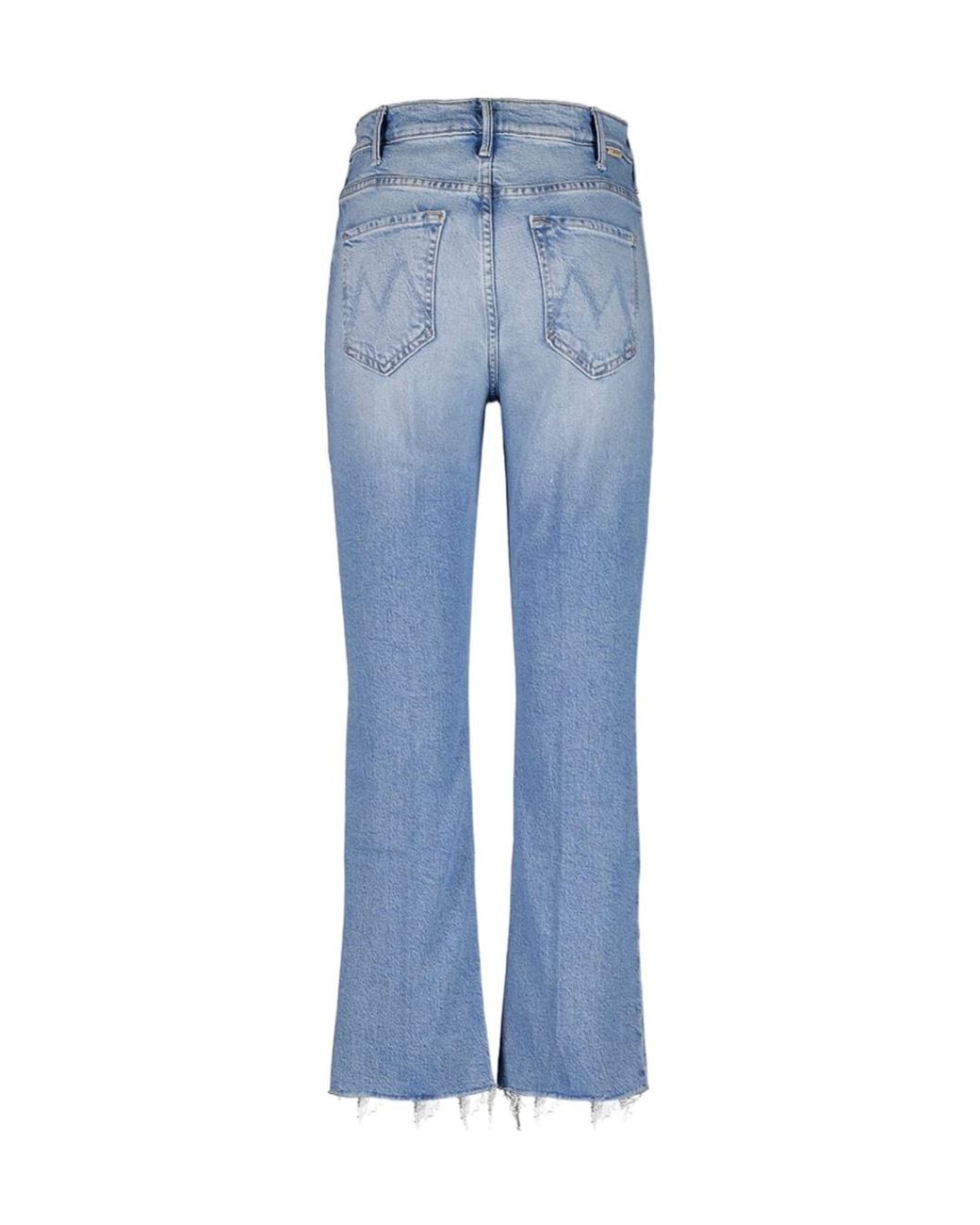 Mother Blue The Hustler Frayed-Hem Jeans