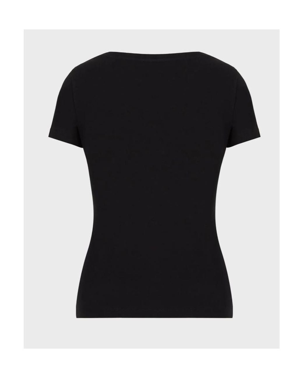 EA7 Black Logo Short-Sleeved T-Shirt