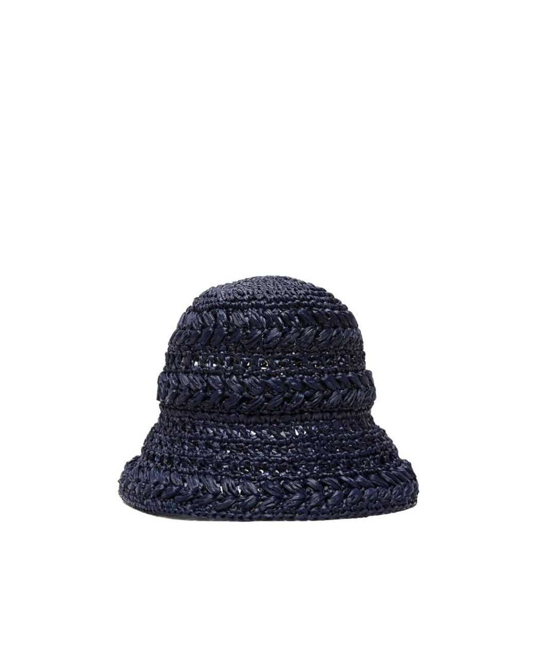 Weekend by Maxmara Blue Adito Crochet Knit Hat