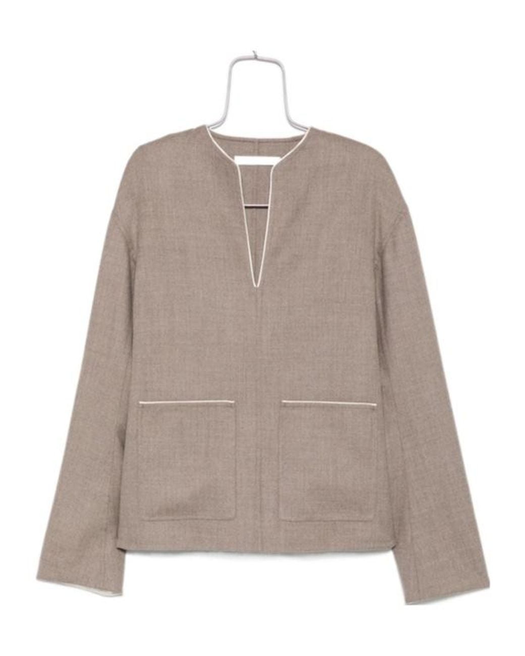 Carven Brown Blended-Fabric Top