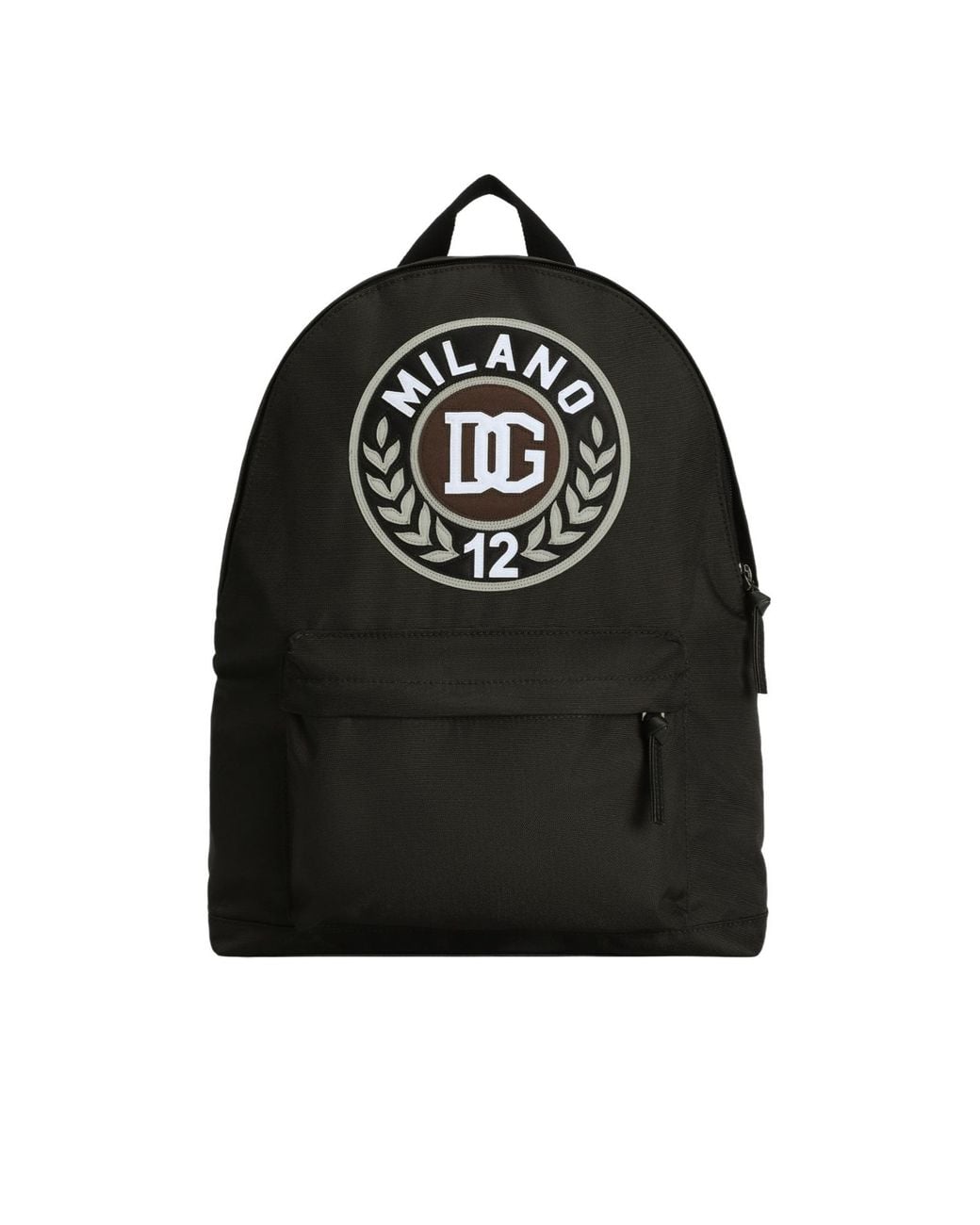 Dolce & Gabbana Black Logo-Patch Backpack
