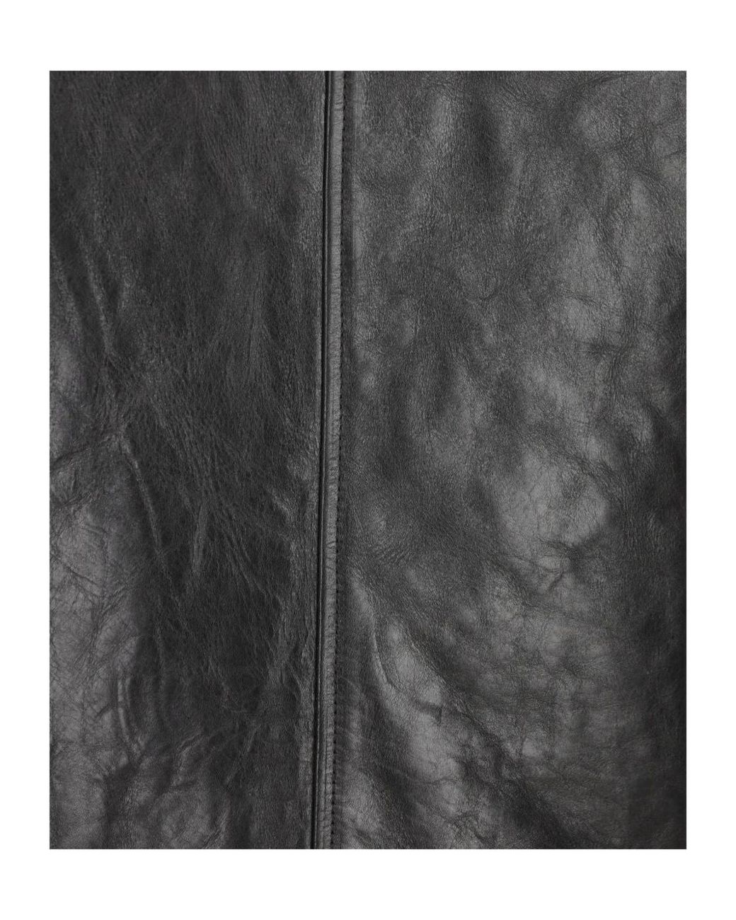 Saint Laurent Black High Waisted Creased Pencil Skirt
