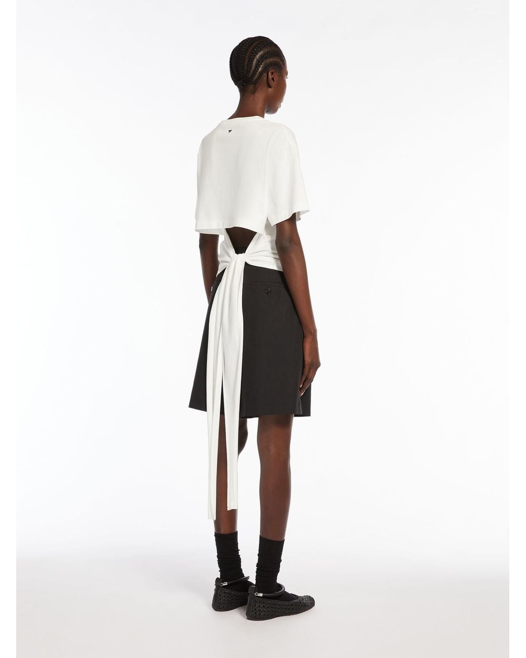 Weekend by Maxmara White Tied Crewneck T-Shirt