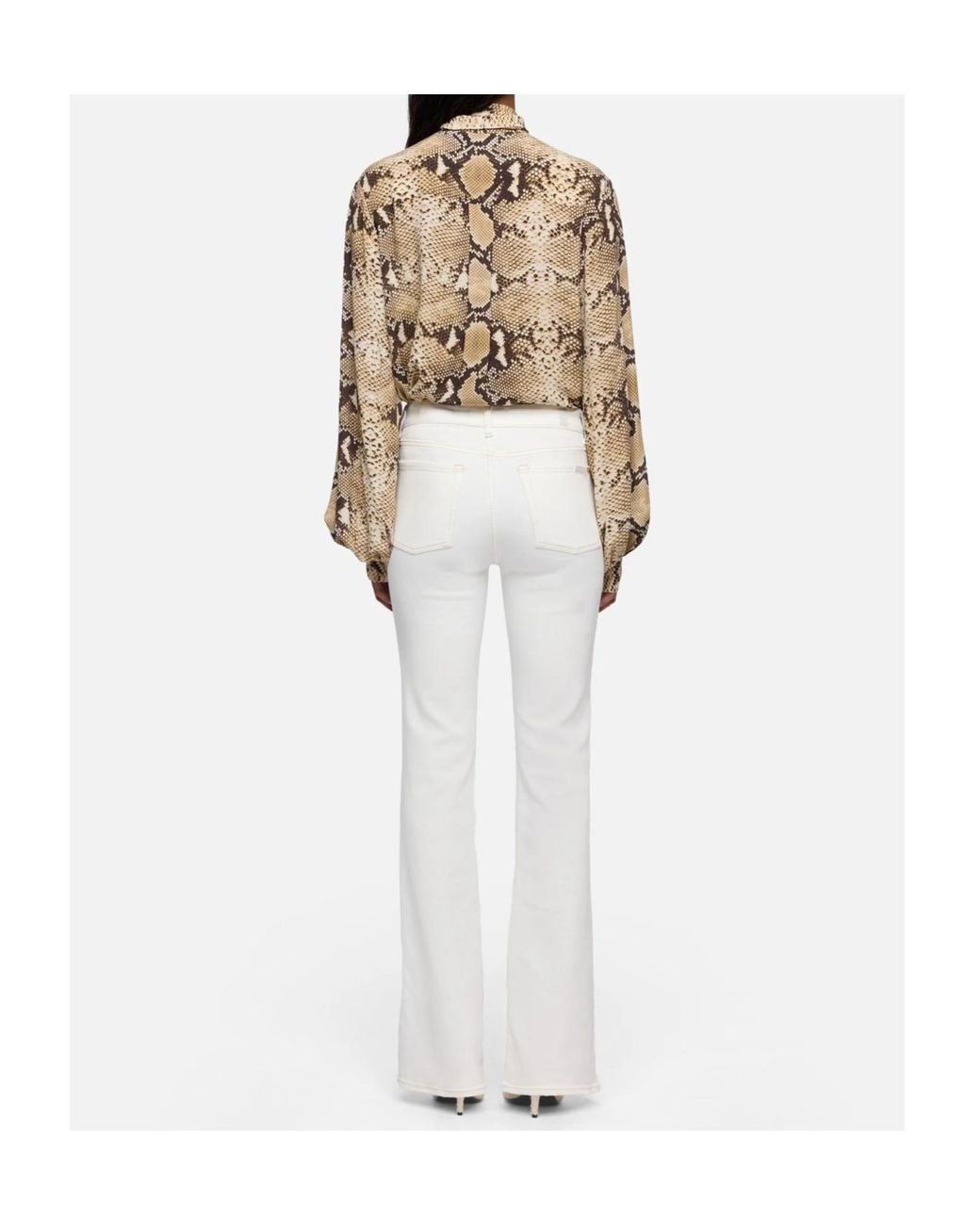 7 For All Mankind White Leggy Bootcut