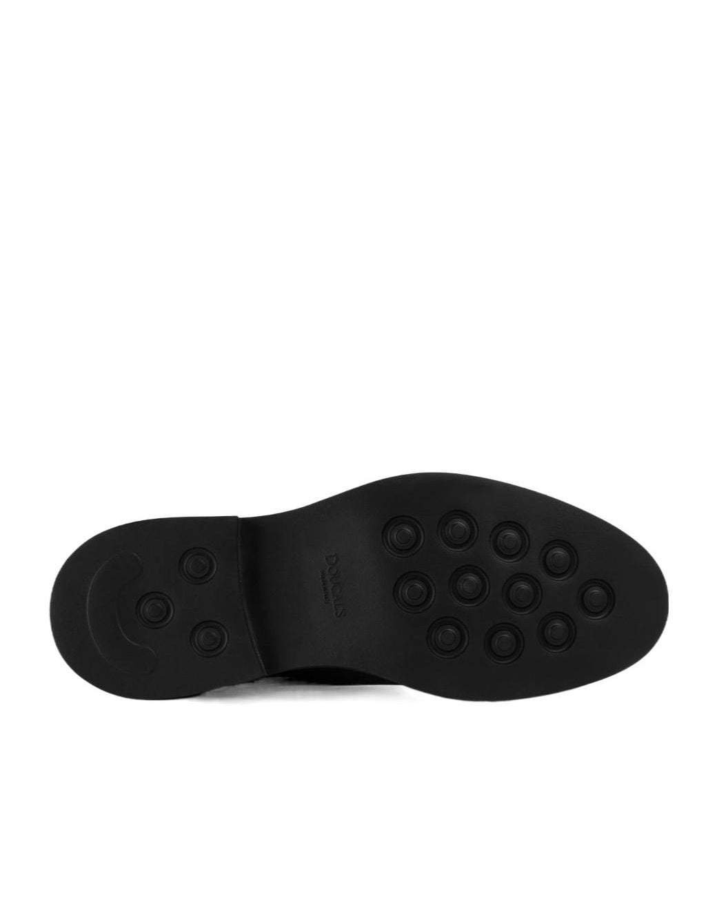 Doucal's Black Genouf Textured Chelsea Boots for men
